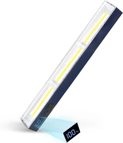 LETOUR Barra de Luz Magnética, 11.81 pulgadas, 5000mAh 6000 Lúmenes Lámpara Portátil Recargable con 165 Bombillas LED Incorporadas, con Gancho