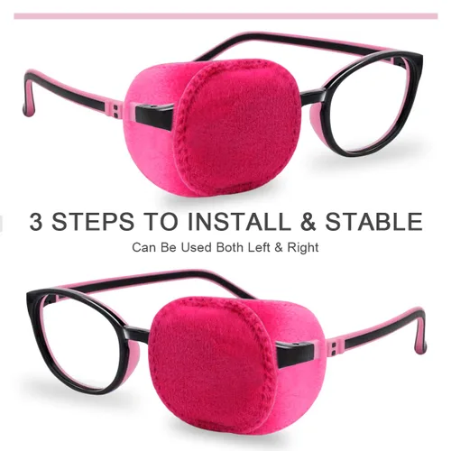 Miniatura 5 de 4 paquetes de parches para ojos para niños, niñas y niños, parche para ojo derecho e izquierdo para gafas, parche para ojo perezoso para niños