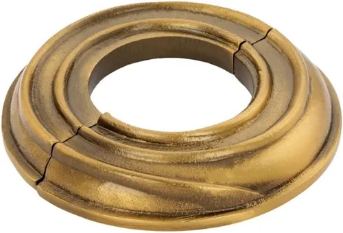 Miniatura 75 de Renovators Supply Manufacturing Placa de escudo de 3,13 pulgadas OD Escutcheon 1/2 en IPS Acabado de cobre antiguo Brida de radiador de aluminio