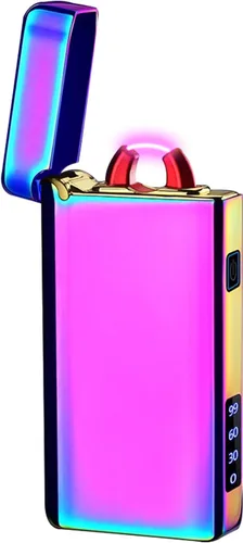 Miniatura 15 de SKRFIRE Encendedor USB resistente al viento – Arco eléctrico de alta potencia, encendedor de plasma recargable con linterna multimodo y pantalla