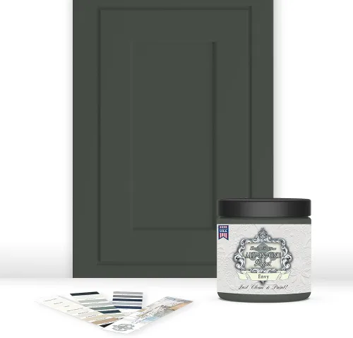 Miniatura 9 de Pintura TODO EN UNO, Abbey (gris cálido), Muestra de 8oz - Pintura duradera para gabinetes y muebles. Imprimación y capa superior incorporadas,