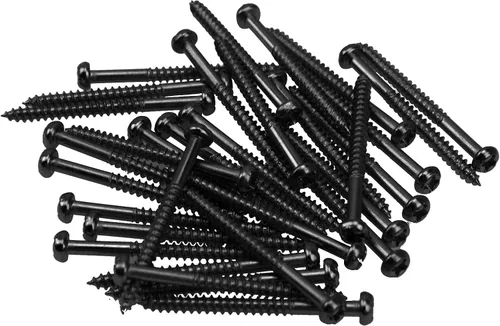 Miniatura 2 de 32 tornillos de montaje para pastilla Yootones Bass compatibles con pastillas P Bass Jazz Bass o P90 (negro)