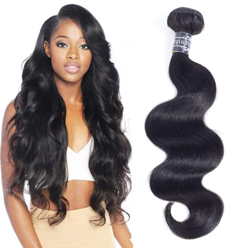 Miniatura 15 de Amella 3 paquetes de 3 mechones de cabello virgen brasileño ondulado (8, 10, 12 pulgadas), negro natural) 8A, 100% sin procesar, cabello humano