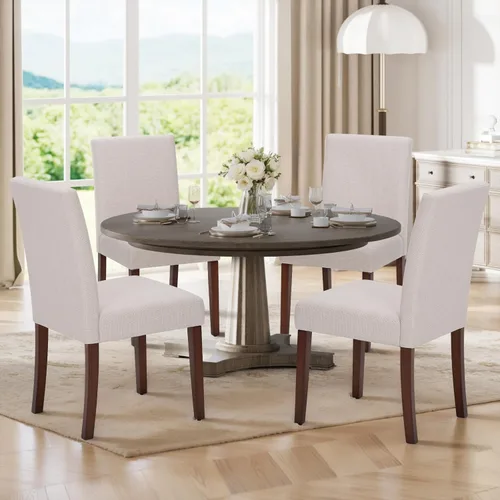 Miniatura 19 de MALOL Upholstered Dining Chairs Set of 2, Fabric Dining Room Chairs, Modern Wooden Dining Chair, Kitchen Side Chairs, Farmhouse Dinner Chair with