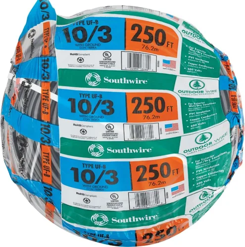 Miniatura 2 de Southwire Company #13059155 Cable UF W/G 10/3 250