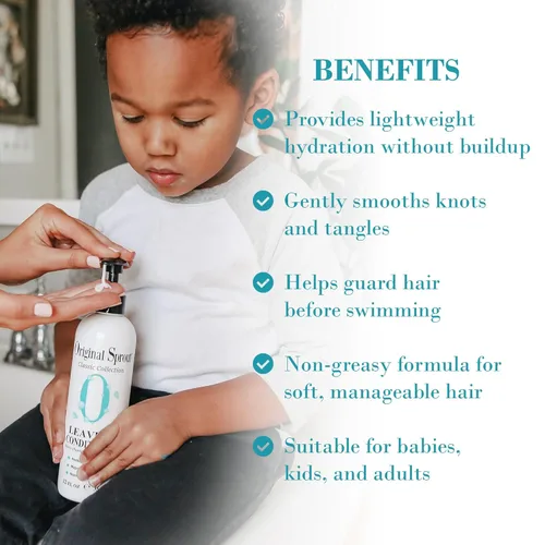 Miniatura 2 de Original Sprout Acondicionador sin enjuague y tratamiento previo a la natación para todo tipo de cabello, botella de 12 onzas