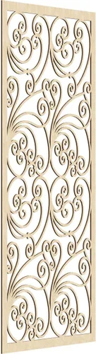 Miniatura 114 de 9 3/8"W x 24 3/8"H x 1/4"T Marilla Decorativos Paneles de Pared de Madera Calado, Abedul