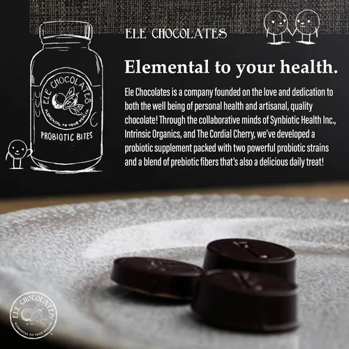 Miniatura 6 de Suplemento probiótico diario de chocolate negro muerde 3 mil millones de UFC para la salud intestinal digestiva, apoyo inmunológico para mujeres