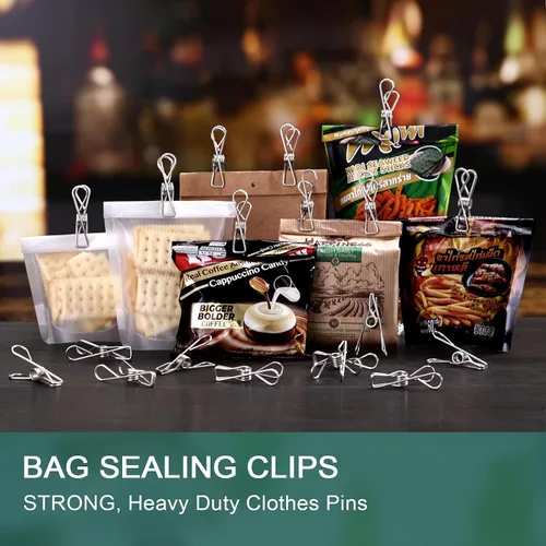 Miniatura 2 de 20 pines de ropa de gran tamaño - Clips para fotos y alimentos para colgar ropa y fotos