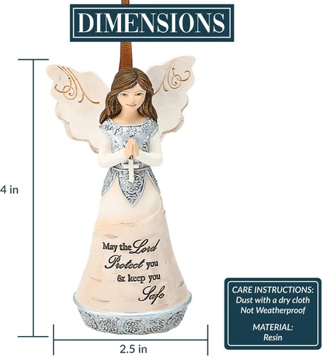 Miniatura 42 de Pavilion Gift Company 82433 Bless This Home - Figura de ángel ébano de 6 pulgadas, color crema