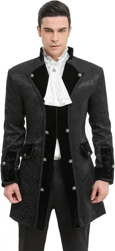 Miniatura 2 de Chaqueta steampunk gótica victoriana renacentista para hombre