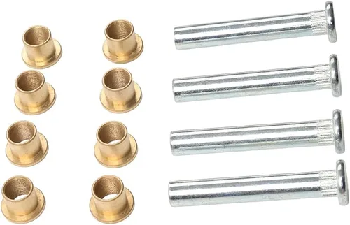 Miniatura 3 de Kit de reparación de bisagras de puerta de pasador y buje Hierro plateado y dorado para Nissan Navara D22 Frontier Pickup Truck 97-2005 4 Pc