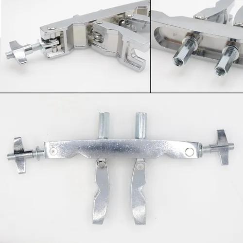 Miniatura 5 de CashBeat - Soporte ajustable para platillos de acero inoxidable plateado Quick Release Drum Cymbal Stand Clamp with Adjustable Angle, Multi-Clamp
