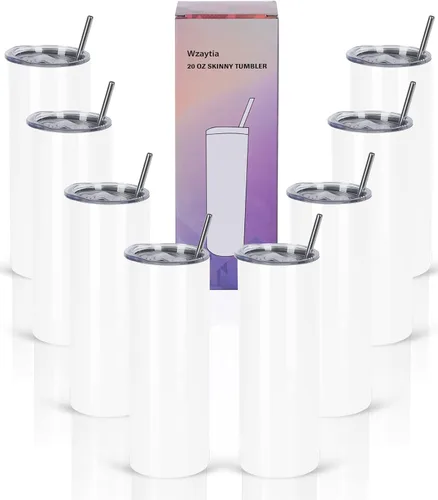 Miniatura 14 de Paquete de 4 vasos delgados de 20 onzas, juego de vasos delgados de acero inoxidable en caja de regalo individual, 20 onzas de capacidad, vaso
