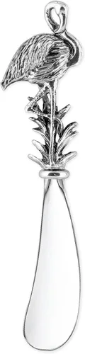 Miniatura 4 de UP ware American Flamingo - Juego de esparcidores de mantequilla de aleación de zinc con asas decorativas para queso, crema y salsas, plateado, 5