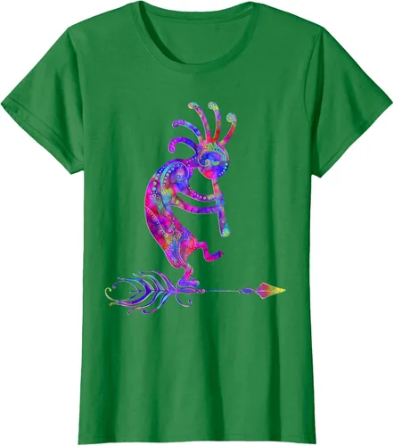 Miniatura 44 de Native American Kokopelli With Feather 2 - Camiseta Fan Fun, Negro, S