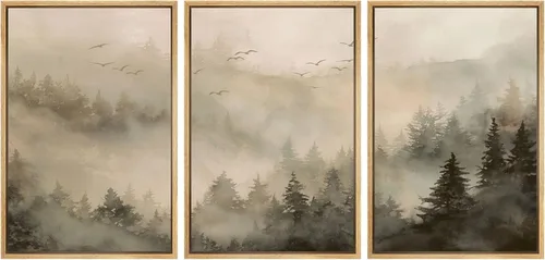 Miniatura 154 de SIGNWIN Impresión en Lienzo Enmarcado Arte de Pared Rosa Blanca Suave Floral Flores Delicadas en Floración Ilustraciones Modernas Bohemias Escénicas