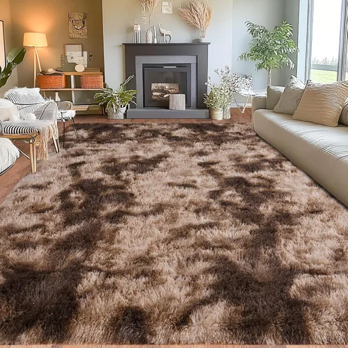 Miniatura 139 de Alfombras de área de 8x10 para sala de estar, alfombra shaggy grande ultra suave y esponjosa para dormitorio, alfombras de felpa mullida Blanco crema