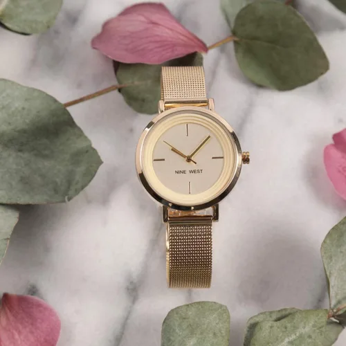 Miniatura 5 de Nine West - Reloj de brazalete de malla para mujer
