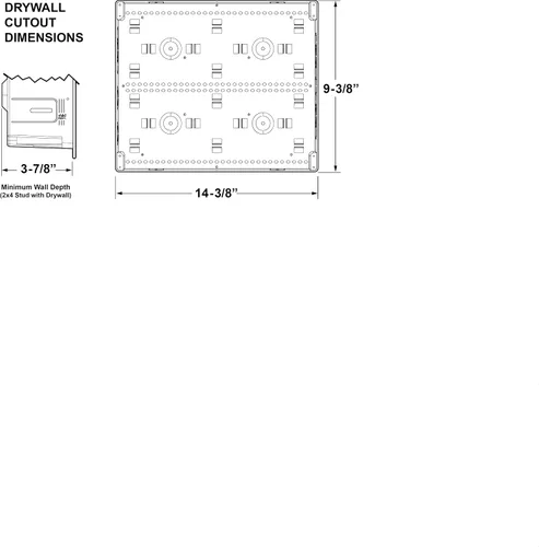 Miniatura 11 de Legrand - Gestión de cables OnQ, caja multimedia en pared, carcasa de cableado estructurado de doble propósito, caja de almacenamiento empotrada