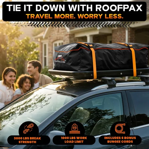 Miniatura 8 de RoofPax Premium Correas de trinquete retráctiles de 2'' x 10" paquete de 2, resistencia de rotura de 3000 libras, correas de amarre autorretráctiles