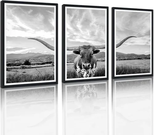 Miniatura 44 de 3 piezas modernas de lienzo de león de animales salvajes, pinturas de retratos de familia de leones, decoración de pared, obras de arte de sala