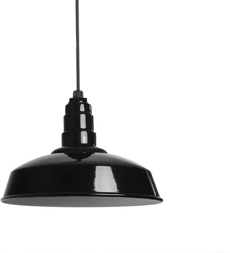 Miniatura 29 de Steel Lighting Co. Carson Barn Light Colgante montado en el techo Cúpula de 16 pulgadas Cable negro Luz de acero de estilo industrial
