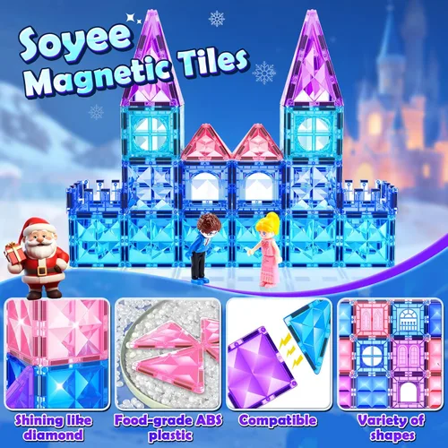 Miniatura 2 de Soyee Bloques de Construcción Magnéticos de Diamante - Juguetes de Princesa para Niñas y Niños de 3-8 Años - Regalo de Cumpleaños y Navidad