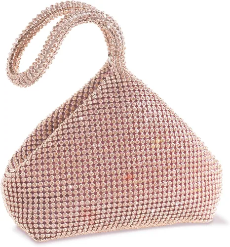 Miniatura 11 de Bolso de noche para mujer - Tamaño más grande mejorado, clutch de muñeca con diamantes de imitación completos brillantes para fiesta, boda, cita