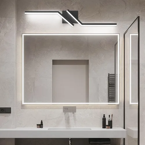 Miniatura 8 de Luz de tocador de baño negra de 32 pulgadas, LED moderna, 3CCT, regulable, 24 W, luminarias de baño sobre espejo 3000 K/4500 K/6000 K, 3