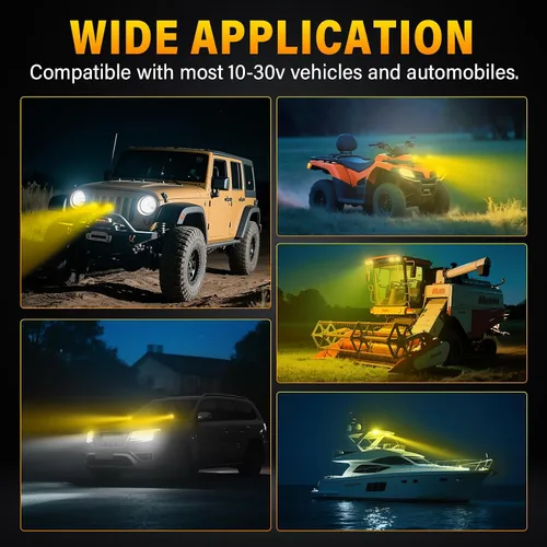 Miniatura 8 de SKYWORLD Luz LED Cuadrada Tipo Pod de 4.3 pulgadas, 30W 2500 LM, Luz Antiniebla de Conducción Todoterreno para Carro 4x4 Camión UTE ATV Barco