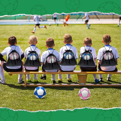Miniatura 7 de Paquete de 2 pelotas de fútbol desinfladas con bomba para regalos de Navidad de 4 a 14 años, tamaño 3, tamaño 4, 5 artículos, ofertas a granel