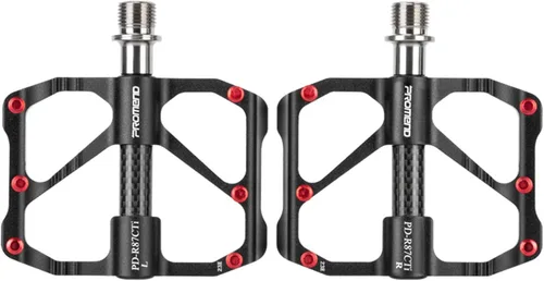 Miniatura 9 de Pedales de bicicleta de montaña Pedales de bicicleta de aleación de aluminio Pedales de bicicleta de 3 rodamientos de fibra de carbono Tubo de eje