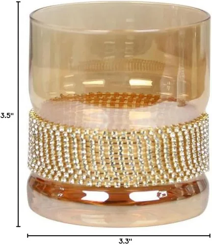 Miniatura 2 de Copas de vino de cristal sin tallo, 1 unidad, con diamantes de imitación y tachuelas, regalo de Navidad de Acción de Gracias para hombres, papá
