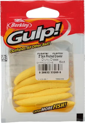 Miniatura 3 de Berkley Gulp! Cebo Blando de Pesca Flotante Pinched Crawler Queso grueso - Aroma original