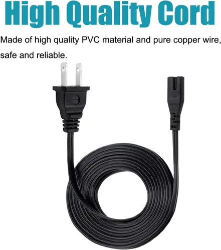 Miniatura 4 de Cable de alimentación de 8 pies para Canon Pixma TS9120 MX922 MG2522 G4210 MG7720 MG6822 MG6821 MG6820 MG5722 MG5721 MG5720 Pixma pro 100 Pro-100