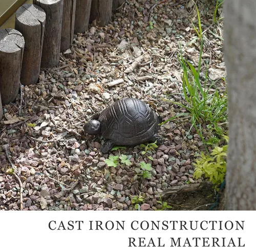 Miniatura 7 de Notakia Ocultador de llaves de tortuga de hierro fundido para decoración de jardín, ocultar un llavero para llaves, joyas y baratijas, caja