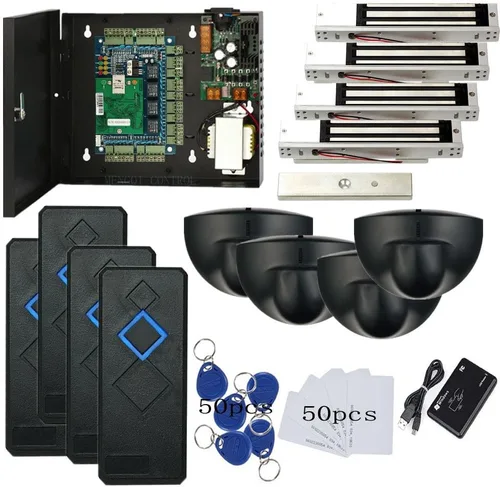 Miniatura 10 de Cerradura de huelga eléctrica completa TCP/IP red de control de acceso de una sola puerta Kits de sistema con fuente de alimentación de metal de 110
