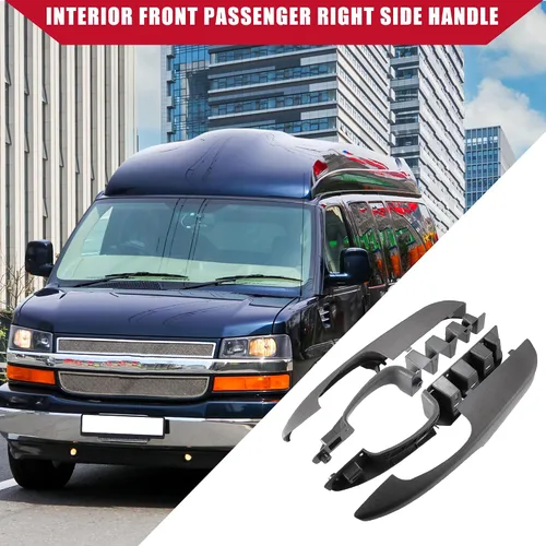 Miniatura 3 de Manijas de puerta izquierda derecha/interior para Chevy Express 1500 2003-2014 / Durable/plástico / 1 par/gris