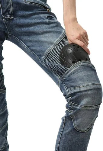 Miniatura 4 de Pantalones de motociclista para mujer con rodilleras y rodilleras