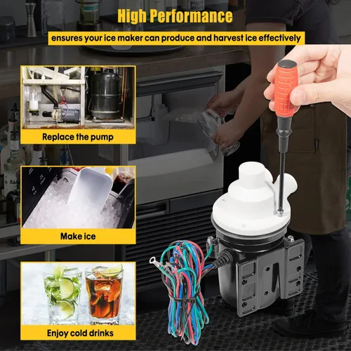 Miniatura 5 de APTA92P10WD1 Conjunto de motor de bomba de agua para Hoshizaki APTA92P10WD1 equivalente a máquina de hielo, 120V 53.4W 0.4 Amp, reemplazar
