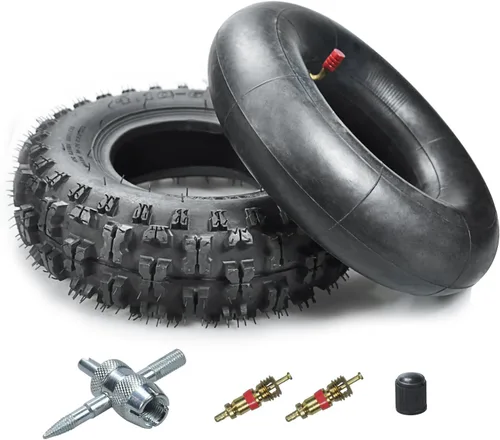 HOLATO 4.10/3.50-6 4.10-6 NHS Neumático y tubo interior para cortacésped, carretillas, vehículos de 4 ruedas, ATV, Quad Go Kart, soplador de nieve,