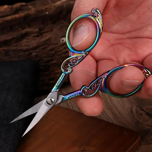 Miniatura 5 de YOUGUOM Tijeras de bordado para detalles: tijeras pequeñas de punta afilada para costura, manualidades, obras de arte, hilo de costura, tijeras