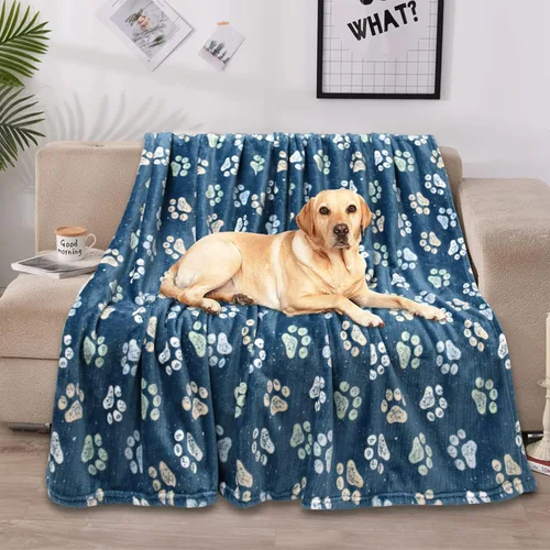 Miniatura 9 de Rezutan Mantas para Perros Grandes, Mantas de Franela para Perros y Gatos Lavables, Suave Manta para Mascotas y Funda para Jaula de Perro, Lindo