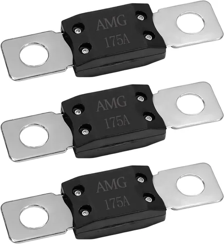 3 fusibles MEGA de 175 A, aleación de cobre, de alta corriente, atornillables, fusibles AMG de montaje en perno para automóviles, camiones,