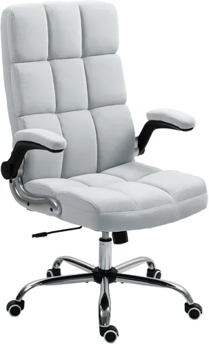 Miniatura 7 de Silla de escritorio de terciopelo con reposapiés, silla ergonómica de oficina ejecutiva con respaldo alto, cómoda silla de tocador de tela tapizada