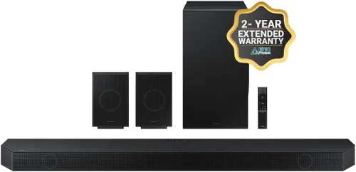Samsung Barra de sonido Q990D de 11.1.4 canales con audio Dolby Atmos inalámbrico, altavoz trasero incluido HW-Q990D/ZA (modelo 2024) + más 2 años