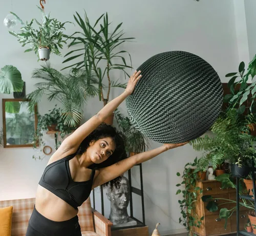 Miniatura 4 de Funda para pelota de yoga y silla - para pelotas de parto, estabilidad, fitness y equilibrio de 21.7" y 25.6