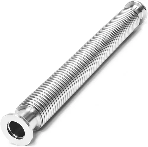 Miniatura 3 de Manguera de fuelle de metal KF-25, tamaño de brida ISO-KF NW-25, acero inoxidable 304, tubo de fuelle corrugado al vacío (59.055 in/59.05 pulgadas)