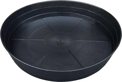 Miniatura 20 de Plato para macetas de 10 a 25 pulgadas, bandejas de riego extra profundas para macetas, bandeja de drenaje pesada para interiores sin agujeros, 4